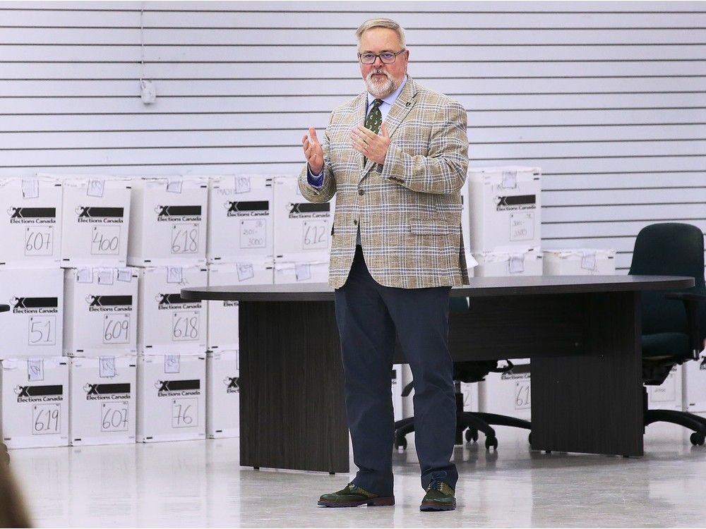 Ontario Superior Court Justice Ross Macfarlane is shown at the Elections Canada returning office in Tecumseh on Wednesday, May 21, 2025 where a ballot recount was underway for the federal riding of Windsor-Tecumseh-Lakeshore. Ontario Superior Court Justice Ross Macfarlane is shown at the Elections Canada returning office in Tecumseh on Wednesday, May 21, 2025 where a ballot recount was underway for the federal riding of Windsor-Tecumseh-Lakeshore.
