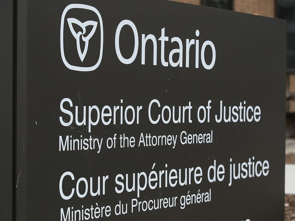 The Superior Court of Justice building in downtown Windsor is shown March 31, 2025.
