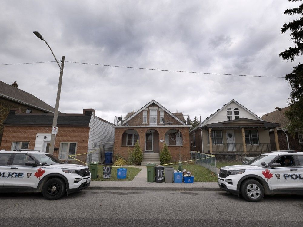  Windsor Police officers investigate at a home in the 1100 block of Langlois Avenue on Wednesday, Nov. 12, 2025.