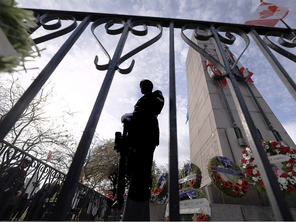 'Dignity and respect' — Windsor gathers around downtown Cenotaph to remember and honour sacrifices made by those in uniform.