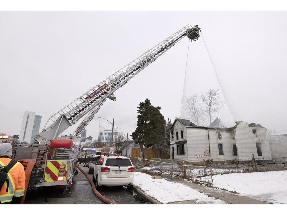 Flames quickly spread through the entire building.