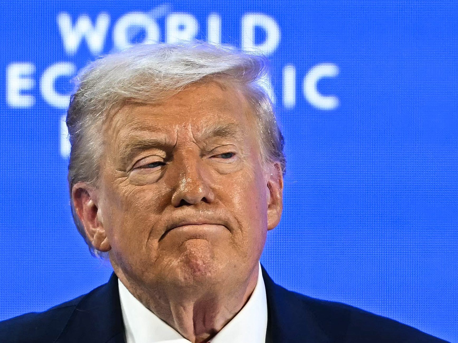 U.S. President Donald Trump looks on during the World Economic Forum annual meeting in Davos on Jan. 21, 2026.