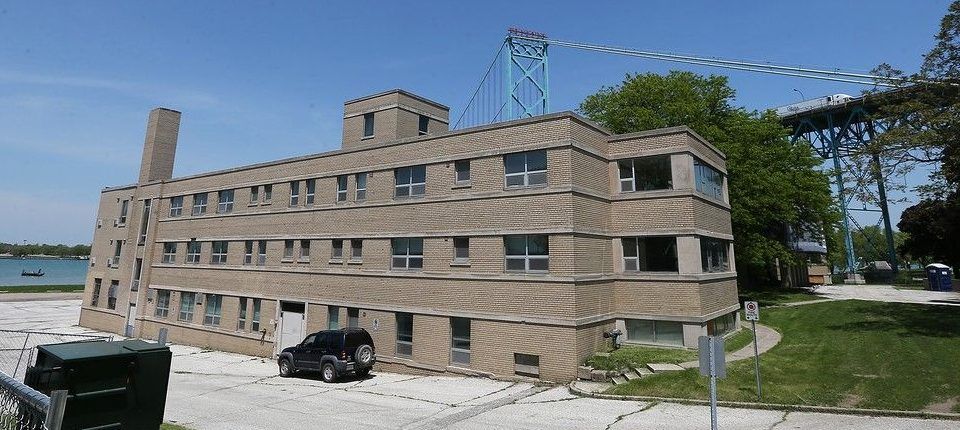  The Ambassador Bridge company purchased the former Villa Maria rest home just west of the bridge, shown on May 24, 2018, and then left it boarded-up and vacant.