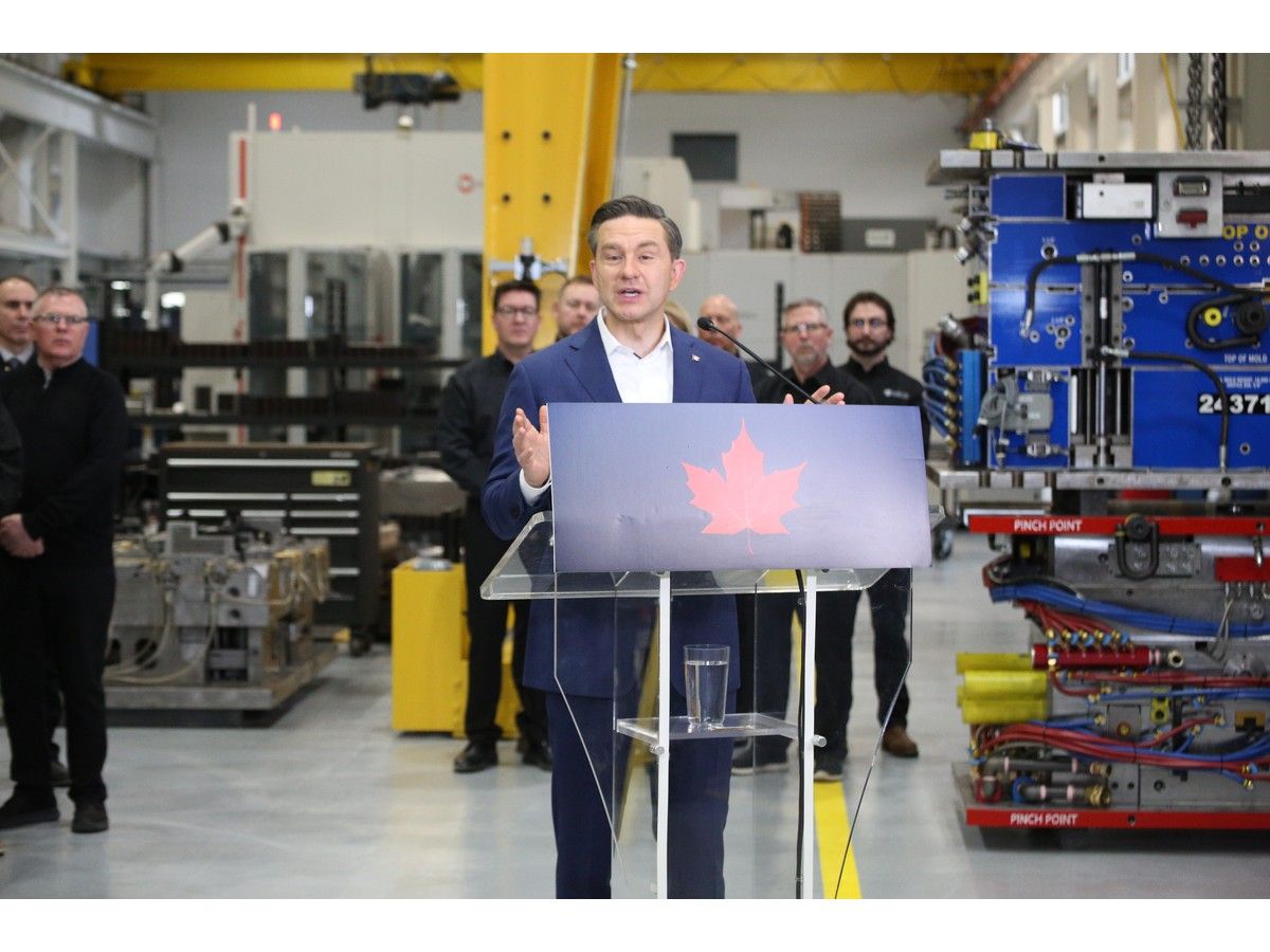 'Tariff-free trade' — Poilievre unveils plan to protect Canada's auto sector during visit in Windsor
