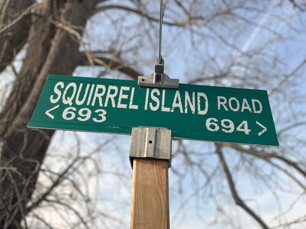 A street sign for Squirrel Island Road on Walpole Island First Nation is seen here in this file photo. (Terry Bridge/Sarnia Observer)