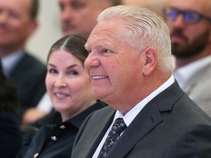Windsor Regional Hospital CEO Kristin Kennedy and Ontario Premier Doug Ford