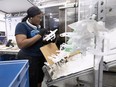 Mary Alhassan, an employee at Hawk Plastics in Oldcastle