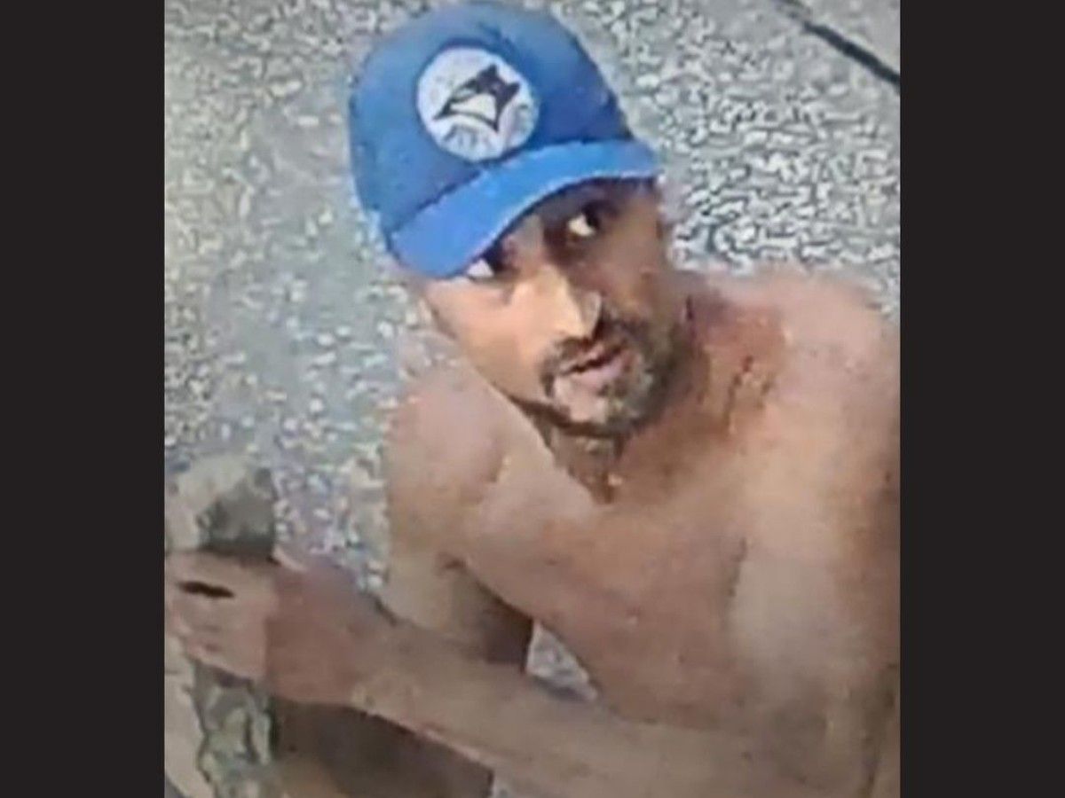 Police said the man was caught on surveillance video throwing rocks through windows of a church.