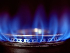 A natural gas element on a stove