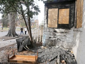 A fire claimed the life on one male and sent three people to hospital in the 100 block of Euclid Avenue on Saturday.