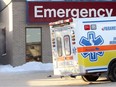 Ambulances sit outside the emergency department at the St. Boniface Hospital in Winnipeg, Man. Wednesday January 08, 2014. Brian Donogh/Winnipeg Sun/QMI Agency
Brian Donogh, Brian Donogh/Winnipeg Sun/QMI Agency