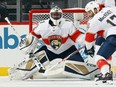 Roberto Luongo of the Florida Panthers became the second goalie in NHL history with 200 wins for two different teams when the Panthers beat New Jersey 3-2 on Monday.