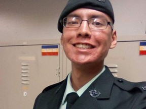 Cpl. Nolan Caribou, who was an infantryman with the Royal Winnipeg Rifles, was found dead on Saturday around 7 p.m. He had been taking part in army reserve training at CFB Shilo near Brandon.