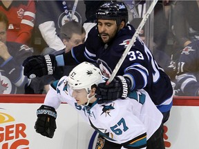 It’s surprising to see both Dustin Byfuglien (33) and Sharks defenceman Brent Burns go into Saturday’s game with zero combined goals. They remain key cogs for their respective teams – averaging around 25 minutes of ice time per game – and could break out offensively at any time.