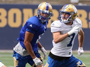 Backup safety and special-teams ace Derek Jones (left) has signed a new, two-year deal, extending a career that began with the Blue Bombers in 2014.