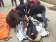 University of Manitoba professor Gordon Giesbrecht conducted his "Beyond Cold Water Boot Camp" for 30 members of the Winnipeg Police Service, RCMP, Red Cross and the Lifesaving Society on Thursday and Friday at the Winnipeg Rowing Club.