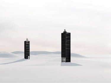 After a record number of nearly 180 submissions, The Forks in Winnipeg announced the winners of Warming Huts v2018. Among the winners were Totem, designed by Architecture Office b210 from Tallinn, Estonia. All submissions were then reviewed by a blind jury, meaning they have no background information on who submitted the designs or where they are from.
Submitted graphic