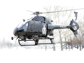 Air 1, along with a stop stick, played a big role in stopping a stolen vehicle on Tuesday night. Brian Donogh/Winnipeg Sun