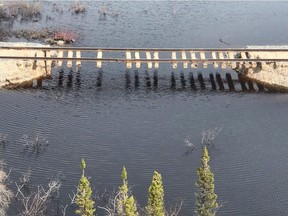 A portion of the Hudson Bay Railway to Churchill, Man., is shown in this 2017 handout photo. The federal government says a Toronto-based holding company is interested in becoming a new partner in a possible deal for a takeover of the broken rail line that runs to Churchill in northern Manitoba.THE CANADIAN PRESS/HO-OmniTrax MANDATORY CREDIT ORG XMIT: CPT145

HANDOUT PHOTO; ONE TIME USE ONLY; NO ARCHIVES; NotForResale; MANDATORY CREDIT