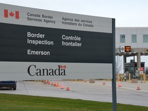 The Canadian entry point at the Emerson, Man., border crossing.
CBSA hanout