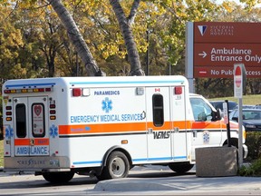 An ambulance enters Victoria Hospital in Winnipeg. Winnipeg Sun files
