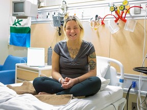 Delilah Saunders is pictured in her room in Toronto General Hospital, Tuesday, Dec. 19, 2017. THE CANADIAN PRESS/Chris Young