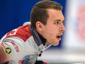 Skip Brendan Bottcher of the Saville Sports Centre in Edmonton on Feb. 12, 2017