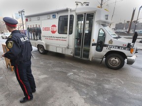 Winnipeg police are cautioning the public to not drive impaired.  They showed off their Check stop van today. Friday, December 01, 2017.   Sun/Postmedia Network