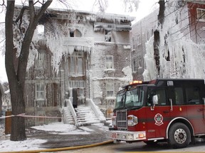Three people were rushed to hospital suffering from smoke inhalation, including one in unstable condition, following a fire that seriously damaged an apartment building at 489 Furby Street in Winnipeg's West End on Monday, Dec. 4, 2017. The cause of the blaze was still under investigation.