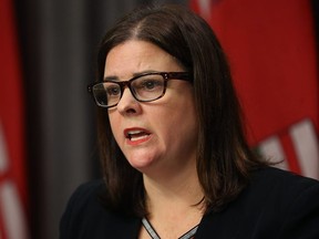Justice Minister Heather Stefanson released a new plan by the Manitoba government on Tuesday to fight crime and recidivism rates in the province. Kevin King/Winnipeg Sun/Postmedia Network