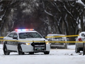 Winnipeg police are investigating a shooting in the 300 block of Aikins Street. Saturday.