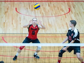 Fifth-year Wesmen Logan Brennan (8) never dreamed of having volleyball featured at the Wesmen Classic, but he's thrilled it's happening in his final year of eligibility. Eight teams, five of which are nationally ranked the U Sports' Top 11, will compete to win the first ever non-basketball version of the Wesmen Classic, Dec. 28-30 at the Duckworth Centre.