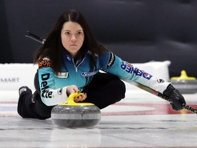 Kerri Einarson one of three teams still undefeated at the Manitoba Scotties. Jim Wells/Postmedia