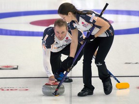 Geoff Walker and Laura Crocker at Canadian trials on Jan. 4, 2018