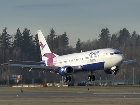 A Flair Airlines flight takes off.
Postmedia Files