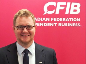 Jonathan Alward is the Manitoba director of provincial affairs with the Canadian Federation of Independent Business (CFIB). CFIB advocates on behalf of 4,800 small- and medium-sized businesses on Manitoba and 109,000 members across Canada. Jonathan can be reached at msman@cfib.ca or you can follow him on Twitter @cfibMB. ORG XMIT: POS1704161250041646