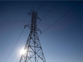 A hydro tower is seen in Toronto on Wednesday, November 4, 2015. The Manitoba government says a new Crown corporation aimed at promoting energy efficiency will be up and running later this year.