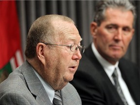 Manitoba's Agriculture Minister Ralph Eichler (left) will dust off his auctioneering skills to help kick off the fourth annual Farm and Food Awareness Week, which begins Sunday with the Open Farm Day.