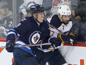 Jets tangle with Kane, Bogosian on Friday at Bell MTS Place. Brian Donogh/Winnipeg Sun/Postmedia Network