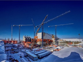 Construction of the Keeyask Generating Station project located approximately 725 km north of Winnipeg on the lower Nelson River.