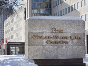 Great-West Lifeco world headquarters is pictured in Winnipeg, Tuesday, February 19, 2013. Great-West Lifeco Inc. will acquire Irish Life Group for $1.75 billion through an agreement with the Government of Ireland, which acquired the company last summer.