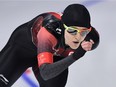 Canada's Heather Mclean competes in the women's 1,000m speed skating event during the Pyeongchang 2018 Winter Olympic Games at the Gangneung Oval in Gangneung on February 14, 2018.