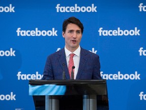 Prime Minister Justin Trudeau addresses the audience during a Facebook event in Montreal in this Sept. 15, 2017 file photo. THE CANADIAN PRESS/Paul Chiasson ORG XMIT: pch107