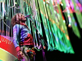 SYDNEY, AUSTRALIA - JANUARY 09:  Wayne Coyne of The Flaming Lips performs at The Domain on January 9, 2016 in Sydney, Australia.  (Photo by Mark Metcalfe/Getty Images) ORG XMIT: 594952323