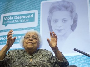 Wanda Robson speaks about her sister, Viola Desmond, during an interview in Gatineau, Quebec on Thursday December 8, 2016.
