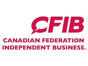 The corporate logo for Canadian Federation of Independent Busines is shown. THE CANADIAN PRESS/HO ORG XMIT: CPT103