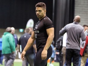 RB Alex Taylor at the CFL Combine in Winnipeg on Saturday, March 24, 2018. (CFL PHOTO - Jason Halstead)