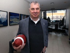 Canadian Football League commissioner Randy Ambrosie poses for a portrait at the Delta Hotel in Winnipeg on March 20, 2018
