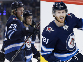 Laine, Ehlers and Connor have scored 40 per cent of the Jets goals this season.
