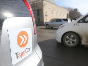 TappCar took a fare from City Hall to The Legislative Building, in Winnipeg today.  Friday, March 02, 2018.   Sun/Postmedia Network